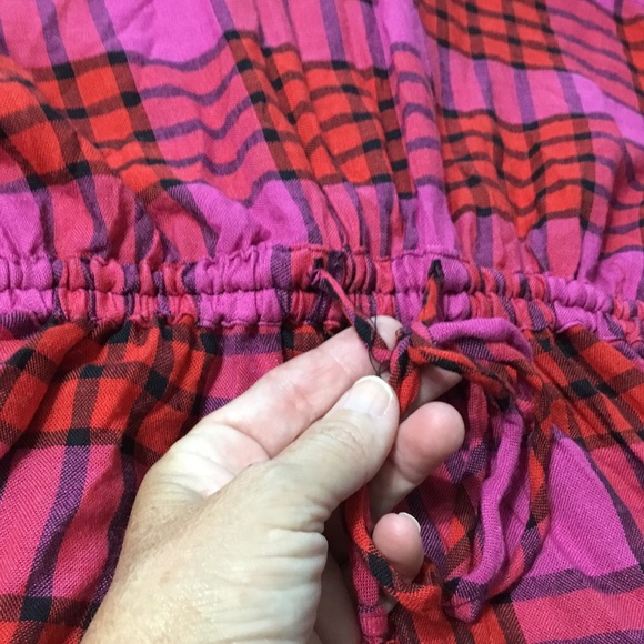NWT We The Free “Red Combo” Plaid Top MEDIUM - Picture 9 of 14
